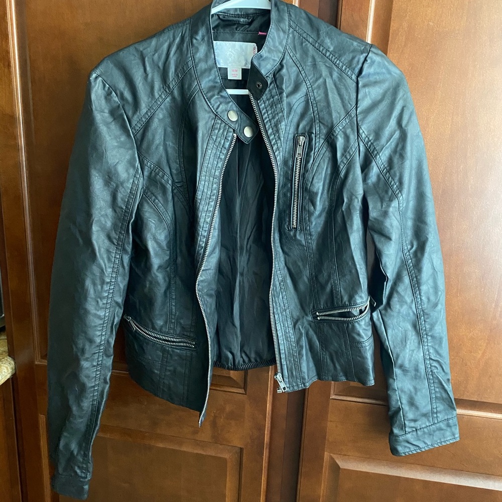 Black Faux Leather Jacket